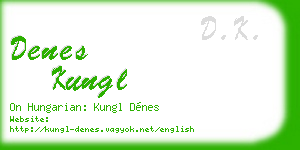 denes kungl business card
